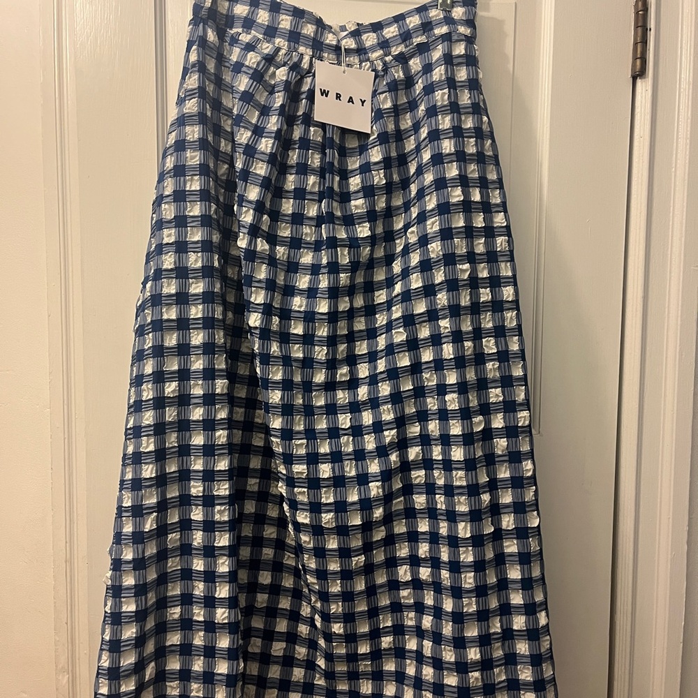 WRAY Blue and White Asymmetrical Skirt - Picture 2 of 2